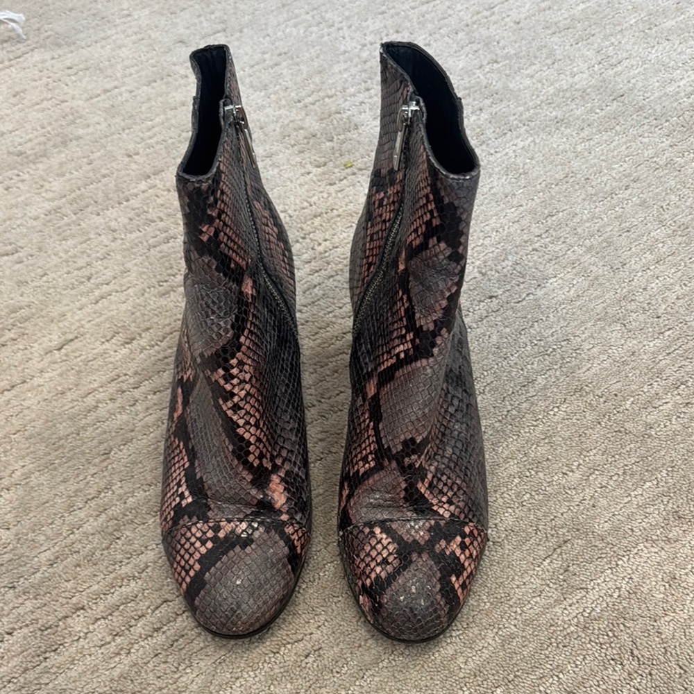 Zadig & Voltaire Black and Pink Ankle Booties